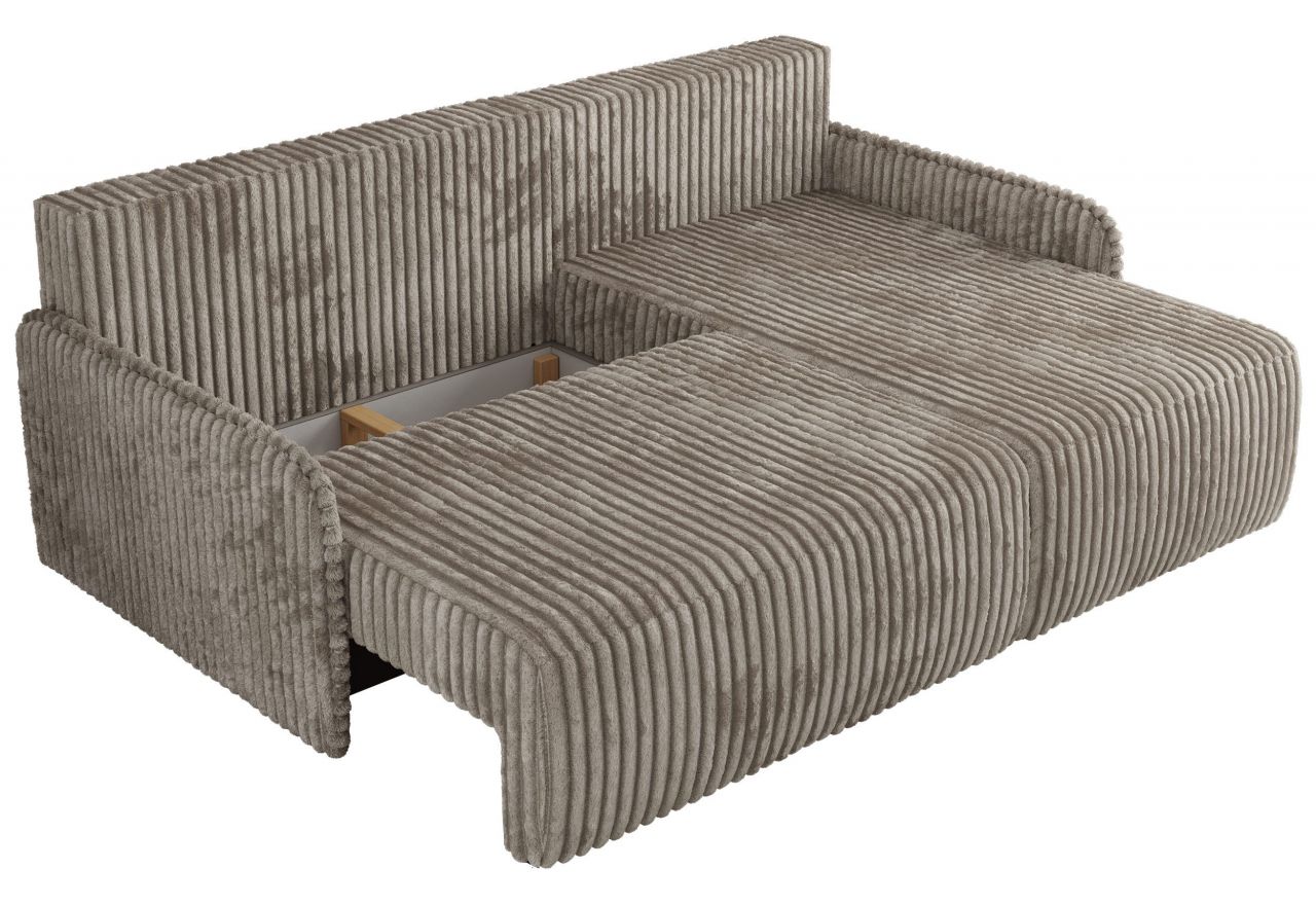 Narożnik ARPA L - strona prawa - jasnobrązowy, sztruks