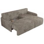 Narożnik ARPA L - strona prawa - jasnobrązowy, sztruks