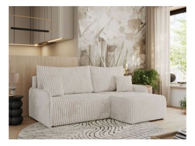 Narożnik ARPA L - strona prawa - kremowy, sztruks