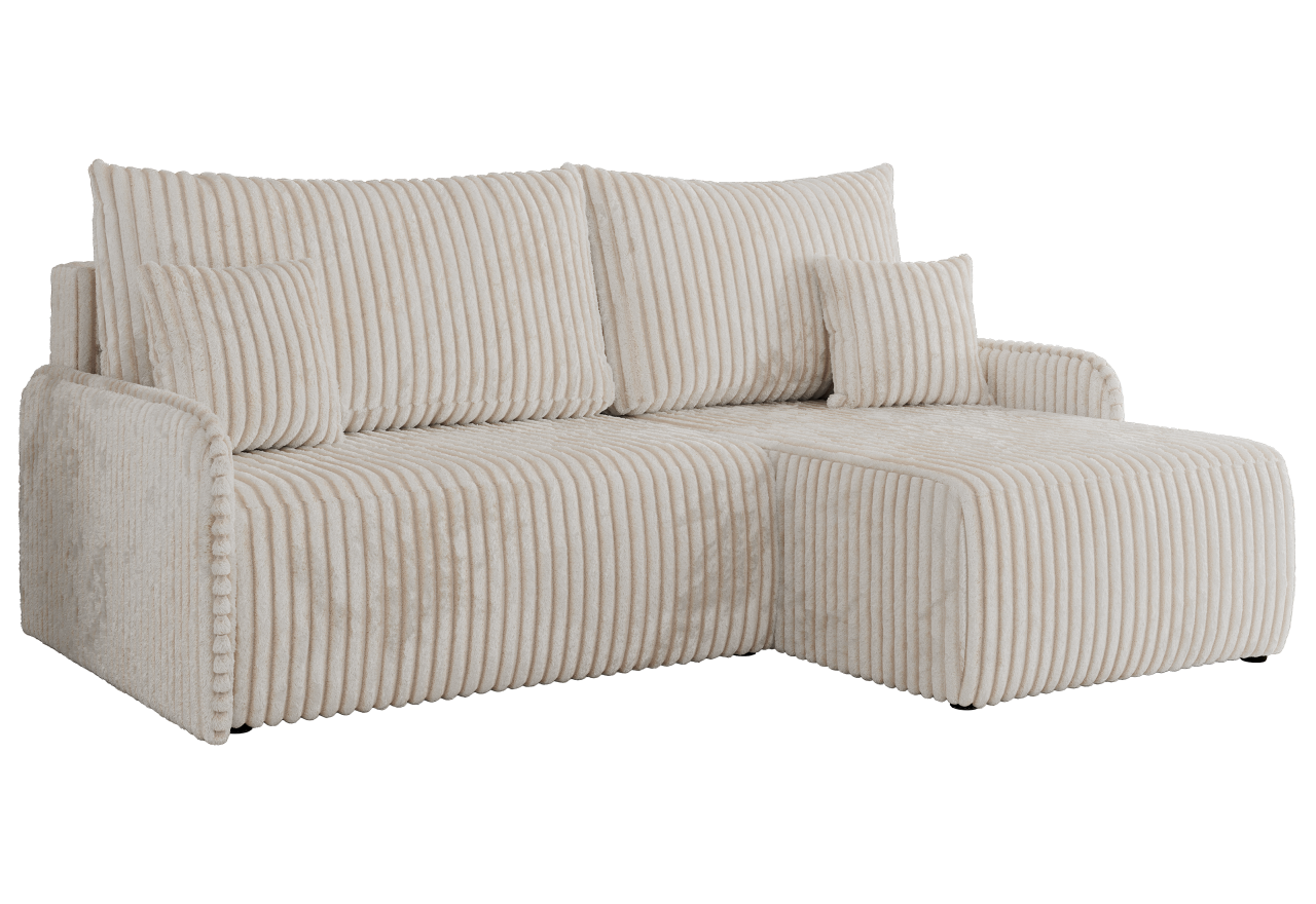 Narożnik ARPA L - strona prawa - kremowy, sztruks