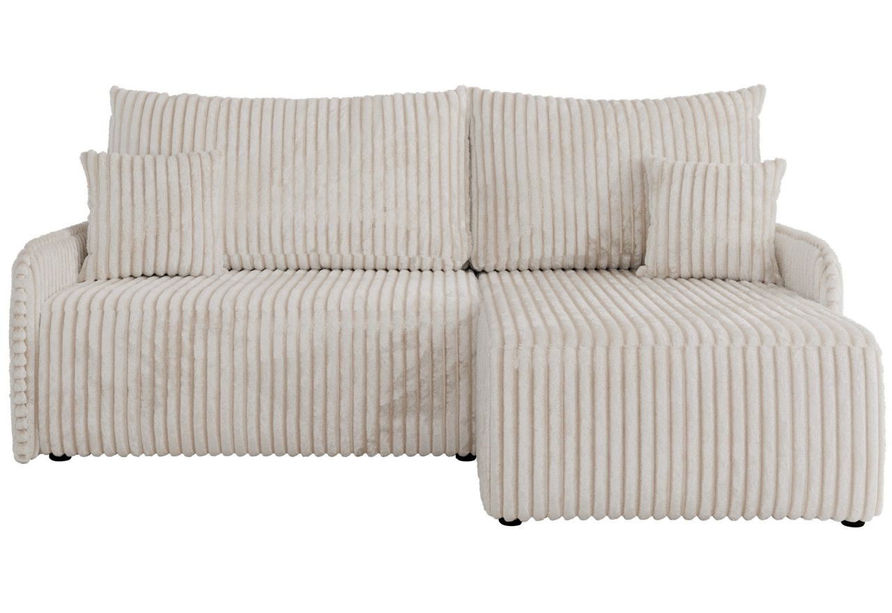 Narożnik ARPA L - strona prawa - kremowy, sztruks