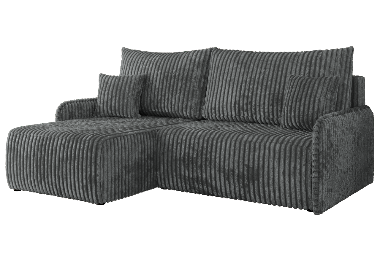 Narożnik ARPA L - strona lewa - ciemnoszary, sztruks