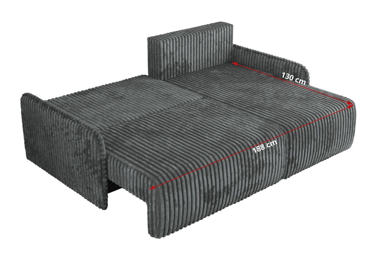 Narożnik ARPA L - strona lewa - ciemnoszary, sztruks