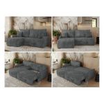 Narożnik ARPA L - strona lewa - ciemnoszary, sztruks