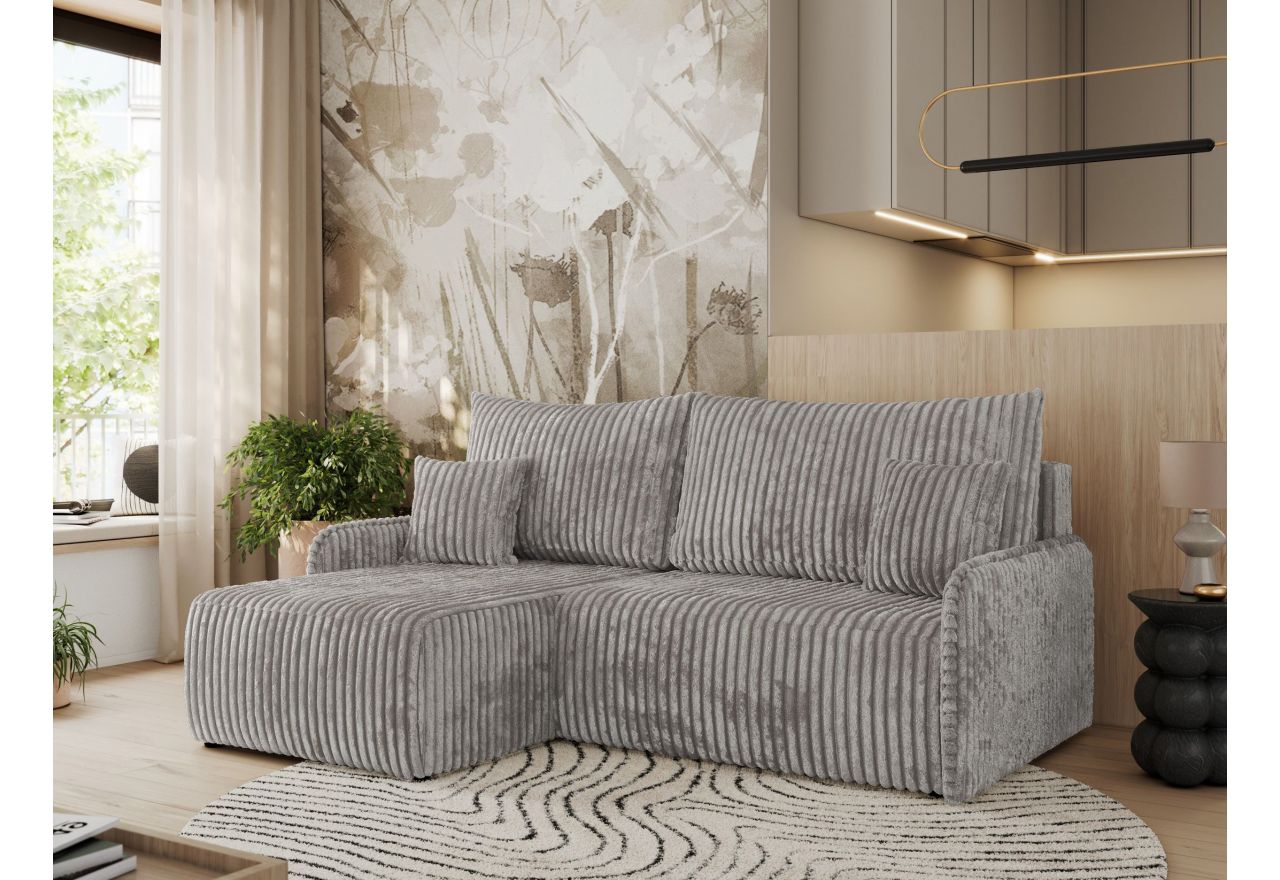 Narożnik ARPA L - strona lewa - szary, sztruks