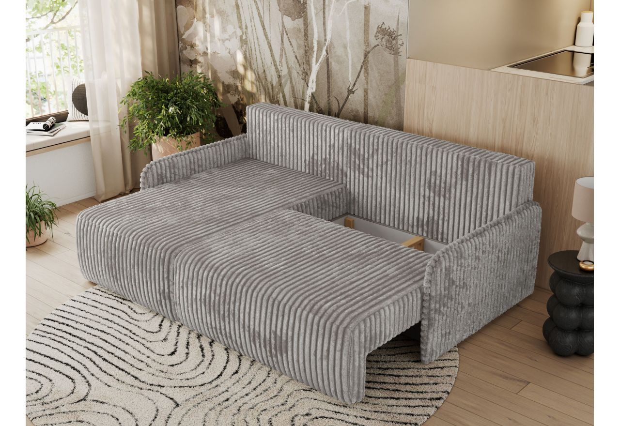 Narożnik ARPA L - strona lewa - szary, sztruks