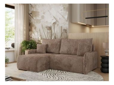 Narożnik ARPA L - strona lewa - brązowy, sztruks