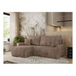 Narożnik ARPA L - strona lewa - brązowy, sztruks