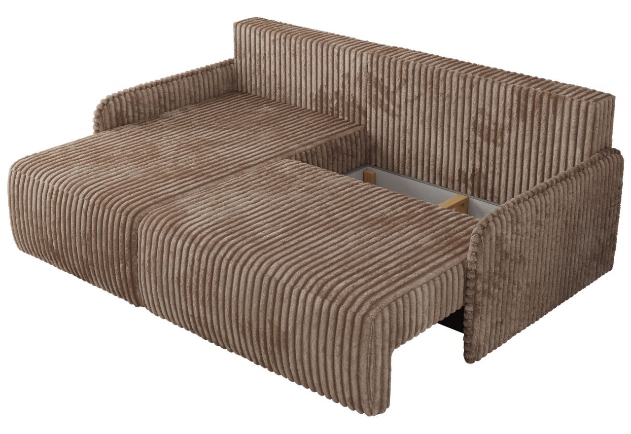 Narożnik ARPA L - strona lewa - brązowy, sztruks