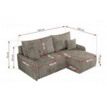 Narożnik ARPA L - strona lewa - jasnobrązowy, sztruks