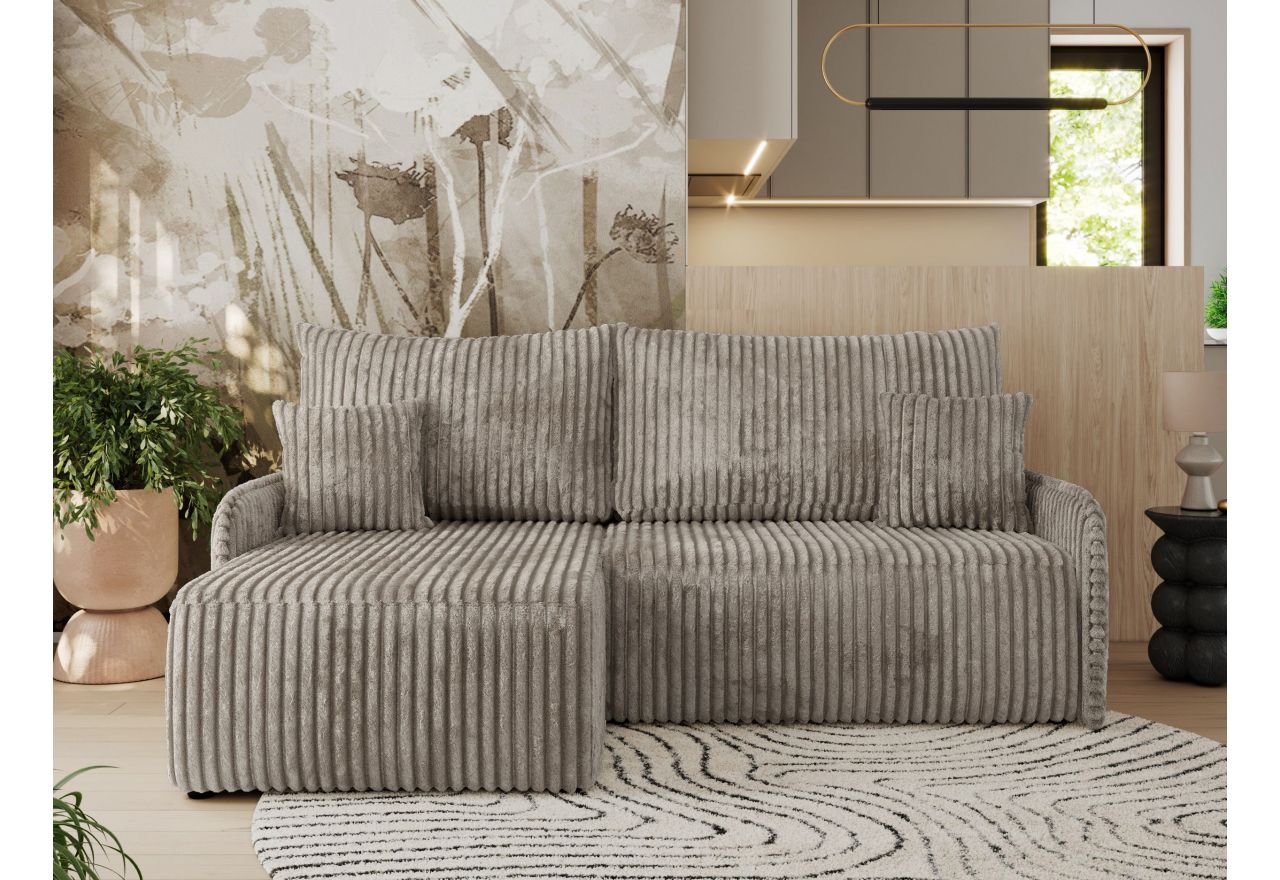 Narożnik ARPA L - strona lewa - jasnobrązowy, sztruks