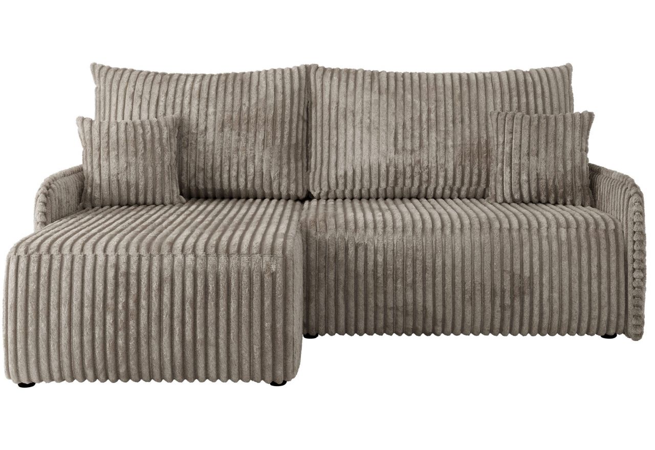 Narożnik ARPA L - strona lewa - jasnobrązowy, sztruks