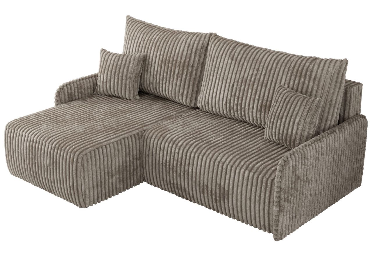 Narożnik ARPA L - strona lewa - jasnobrązowy, sztruks