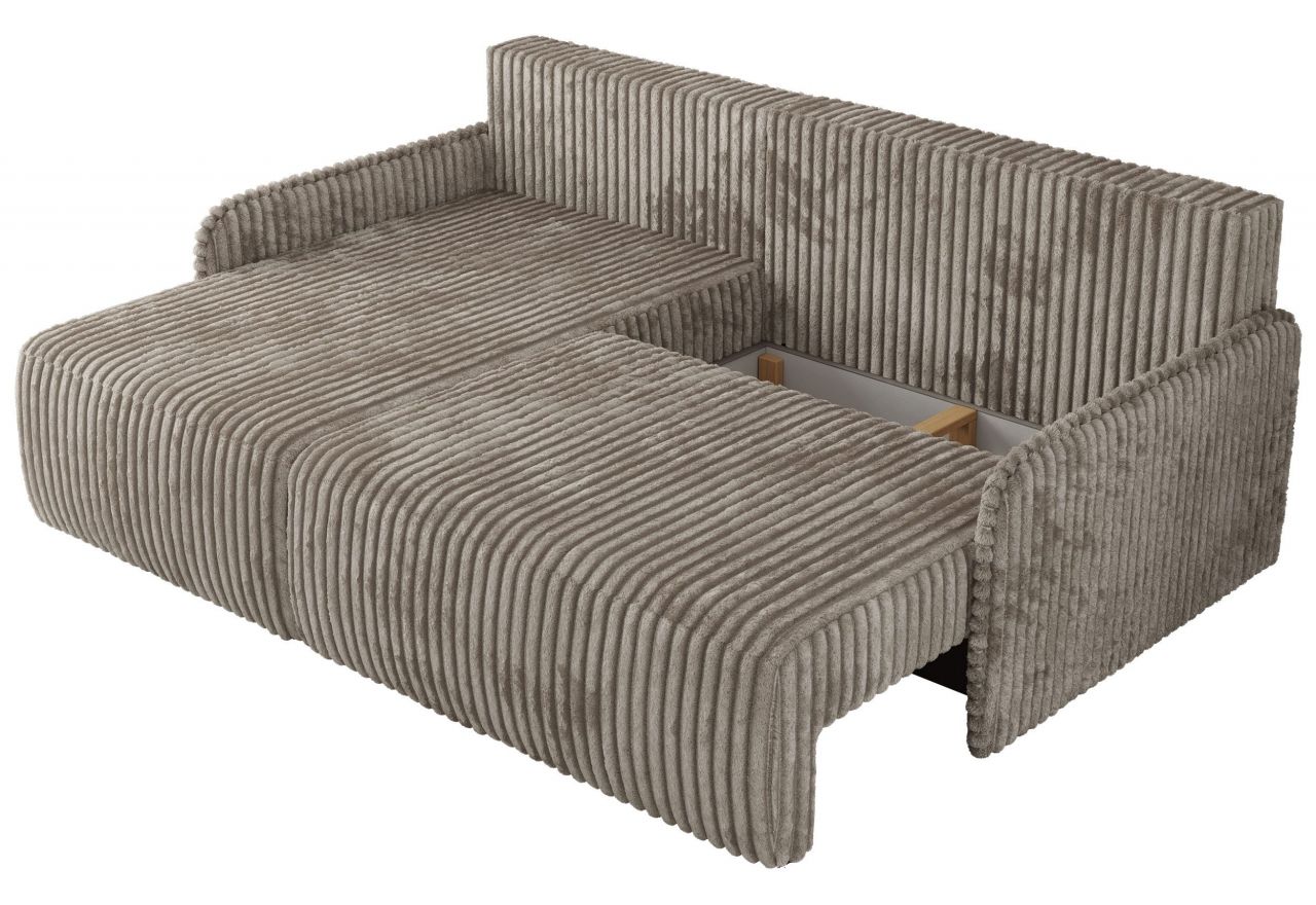 Narożnik ARPA L - strona lewa - jasnobrązowy, sztruks