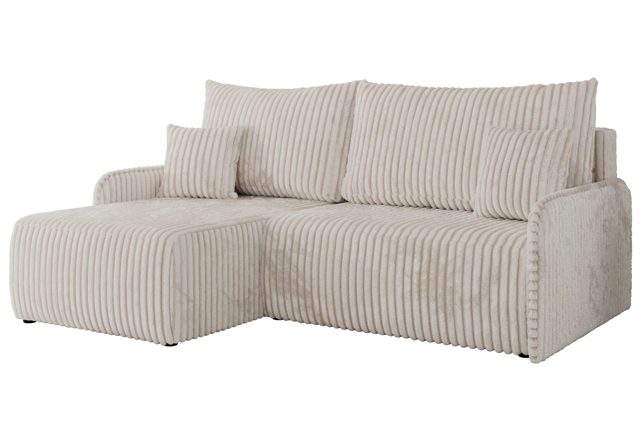 Narożnik ARPA L - strona lewa - kremowy, sztruks