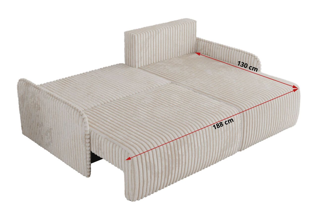 Narożnik ARPA L - strona lewa - kremowy, sztruks