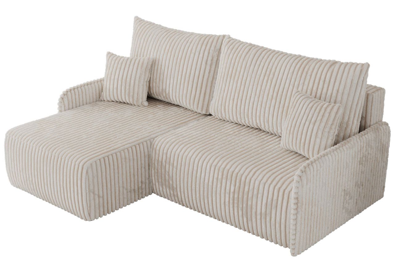 Narożnik ARPA L - strona lewa - kremowy, sztruks