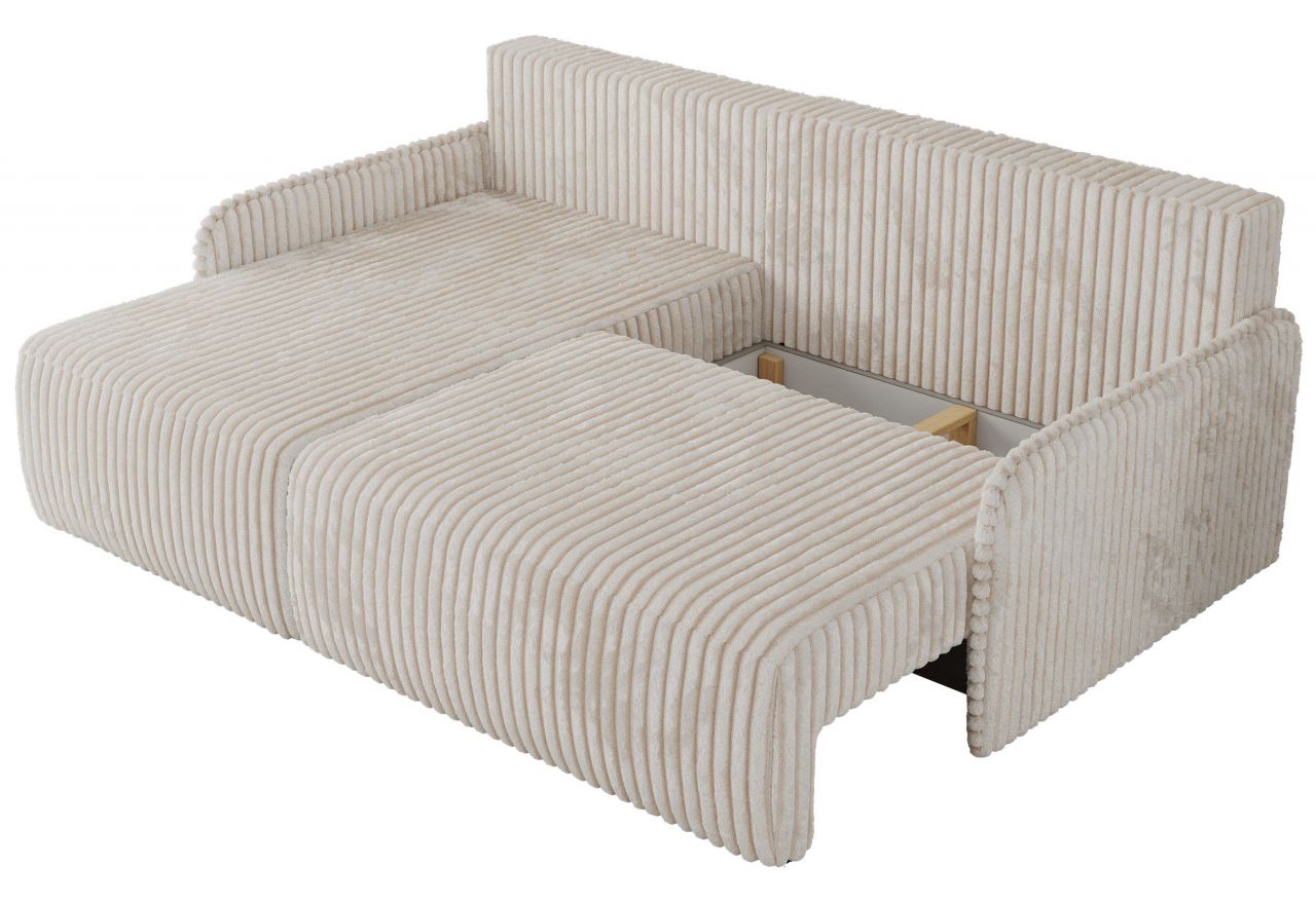 Narożnik ARPA L - strona lewa - kremowy, sztruks