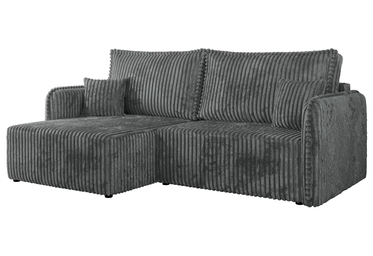 Narożnik MESTO L - strona lewa - szary, sztruks