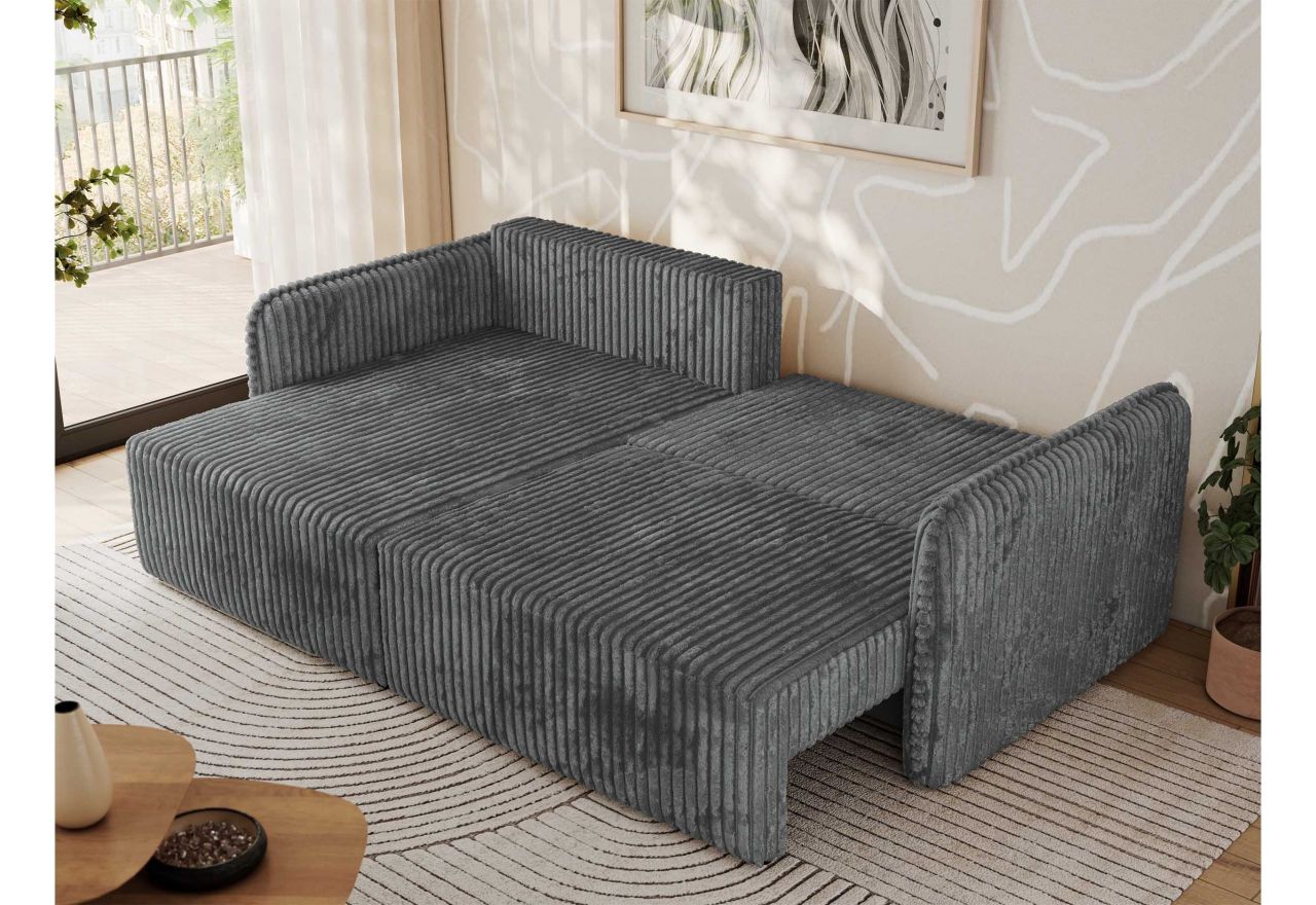 Narożnik MESTO L - strona lewa - szary, sztruks