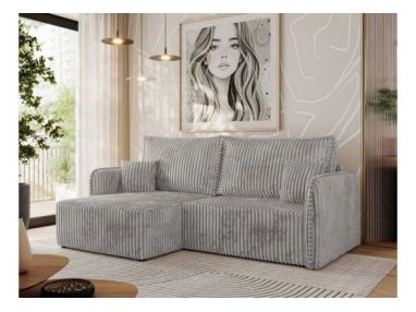 Narożnik MESTO L - strona lewa - jasnoszary, sztruks