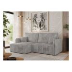 Narożnik MESTO L - strona lewa - jasnoszary, sztruks