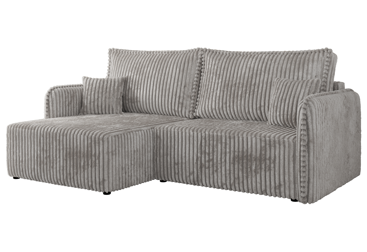 Narożnik MESTO L - strona lewa - jasnoszary, sztruks