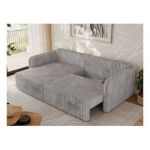 Narożnik MESTO L - strona lewa - jasnoszary, sztruks