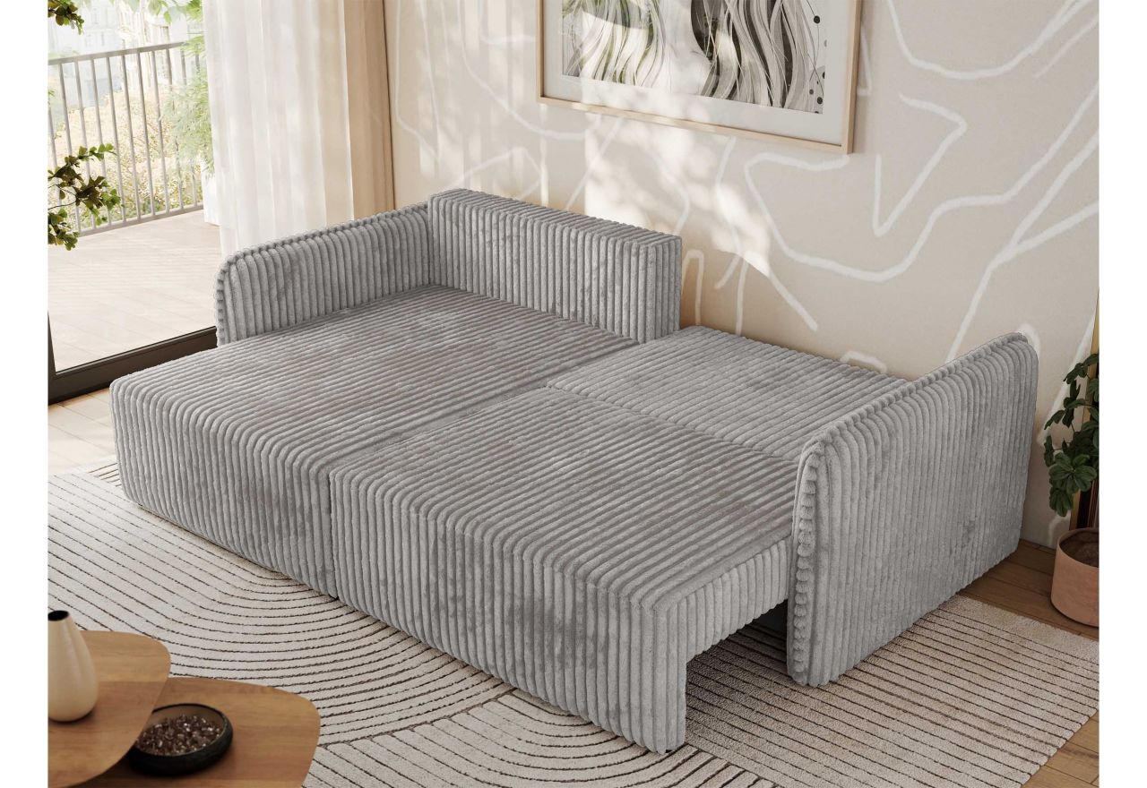 Narożnik MESTO L - strona lewa - jasnoszary, sztruks