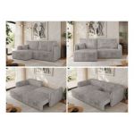 Narożnik MESTO L - strona lewa - jasnoszary, sztruks