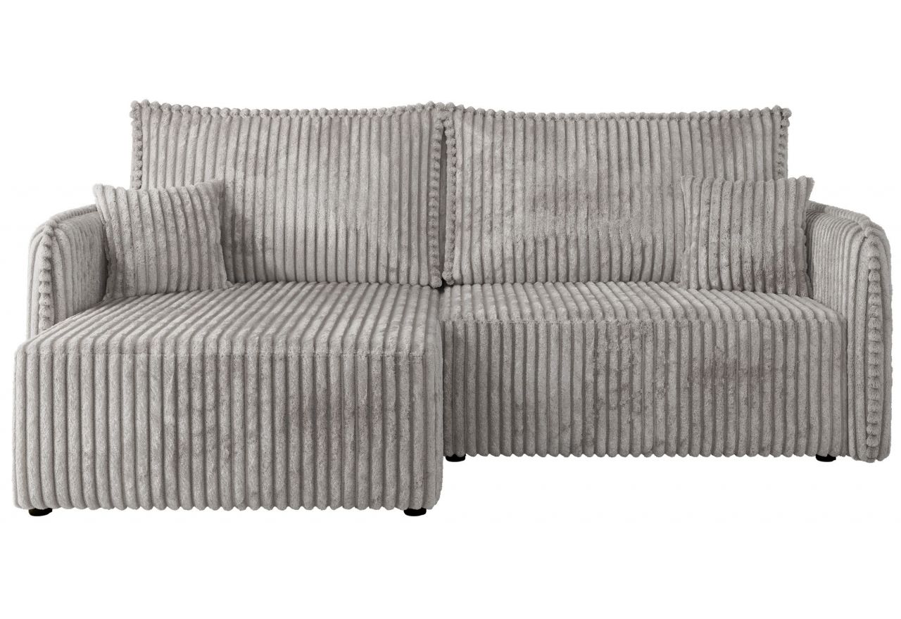 Narożnik MESTO L - strona lewa - jasnoszary, sztruks