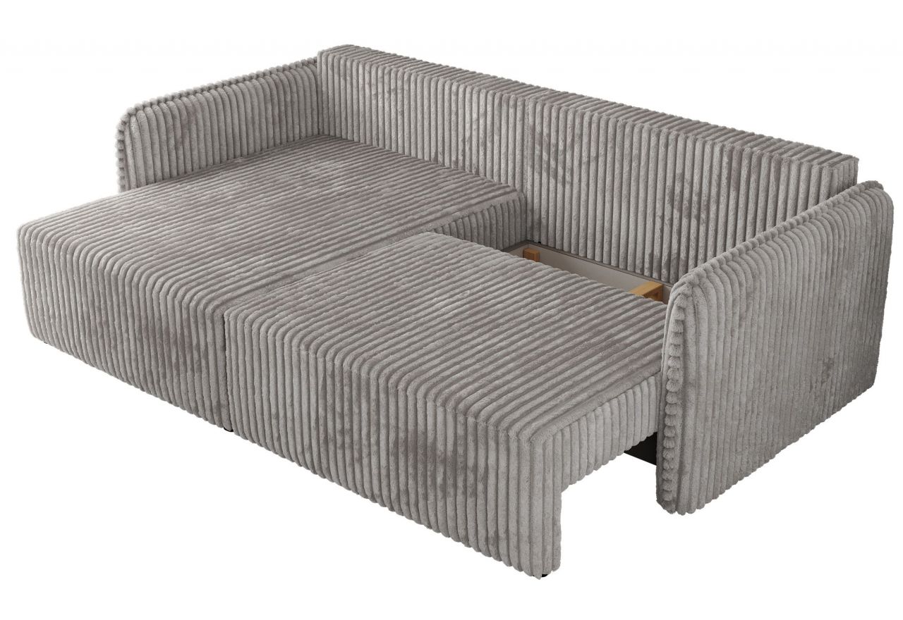 Narożnik MESTO L - strona lewa - jasnoszary, sztruks