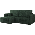 Narożnik MESTO L - strona lewa - ciemnozielony, sztruks