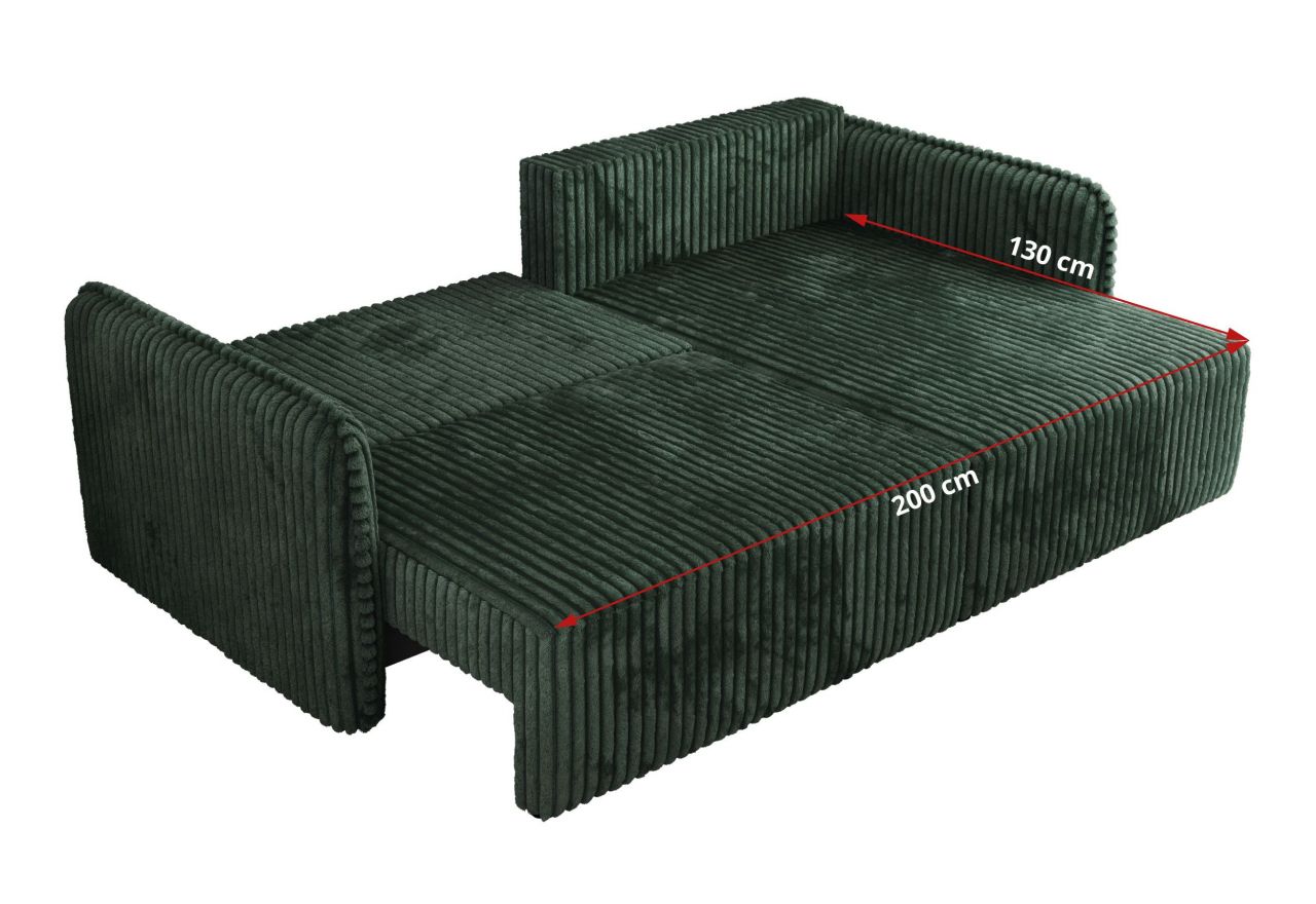 Narożnik MESTO L - strona lewa - ciemnozielony, sztruks