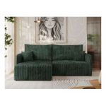 Narożnik MESTO L - strona lewa - ciemnozielony, sztruks