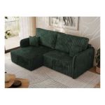 Narożnik MESTO L - strona lewa - ciemnozielony, sztruks