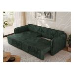 Narożnik MESTO L - strona lewa - ciemnozielony, sztruks