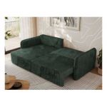 Narożnik MESTO L - strona lewa - ciemnozielony, sztruks