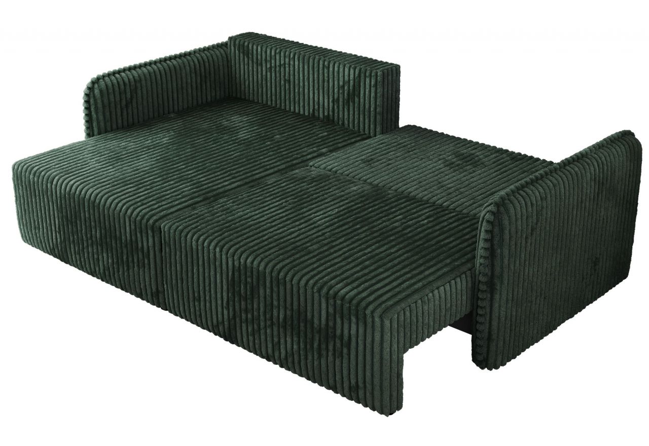 Narożnik MESTO L - strona lewa - ciemnozielony, sztruks