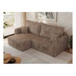 Narożnik MESTO L - strona lewa - brązowy, sztruks