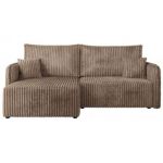 Narożnik MESTO L - strona lewa - brązowy, sztruks