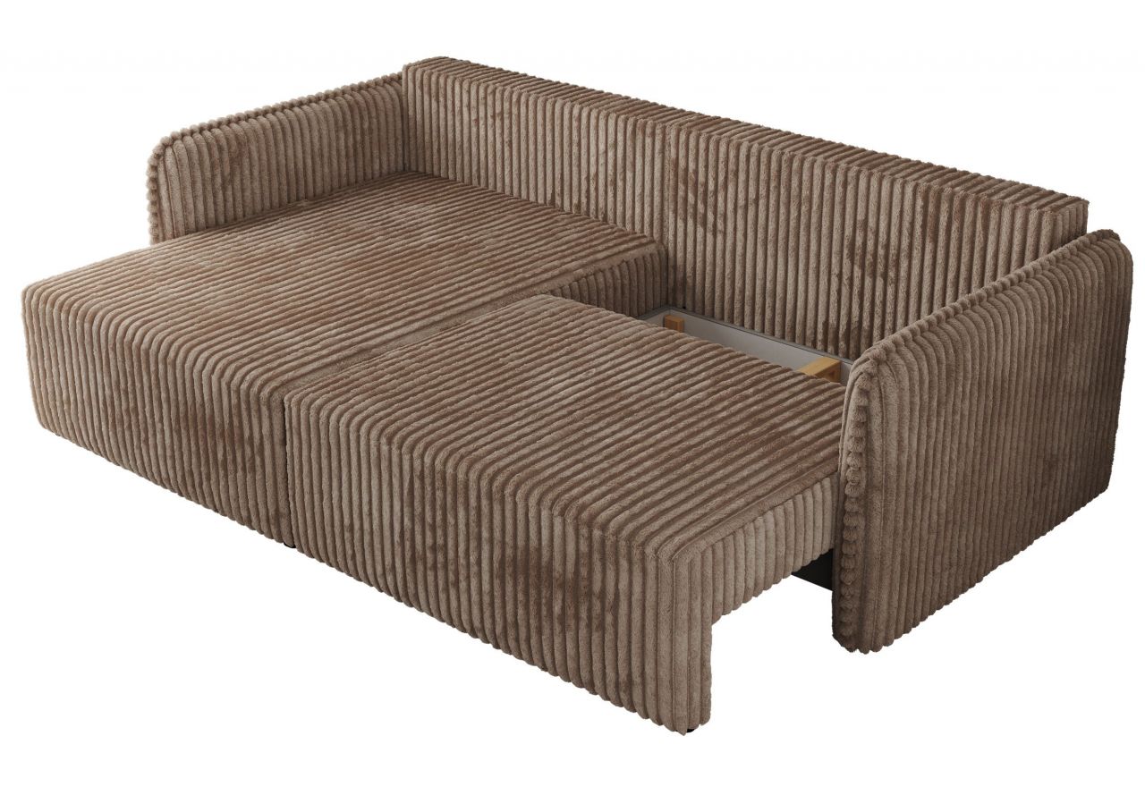 Narożnik MESTO L - strona lewa - brązowy, sztruks