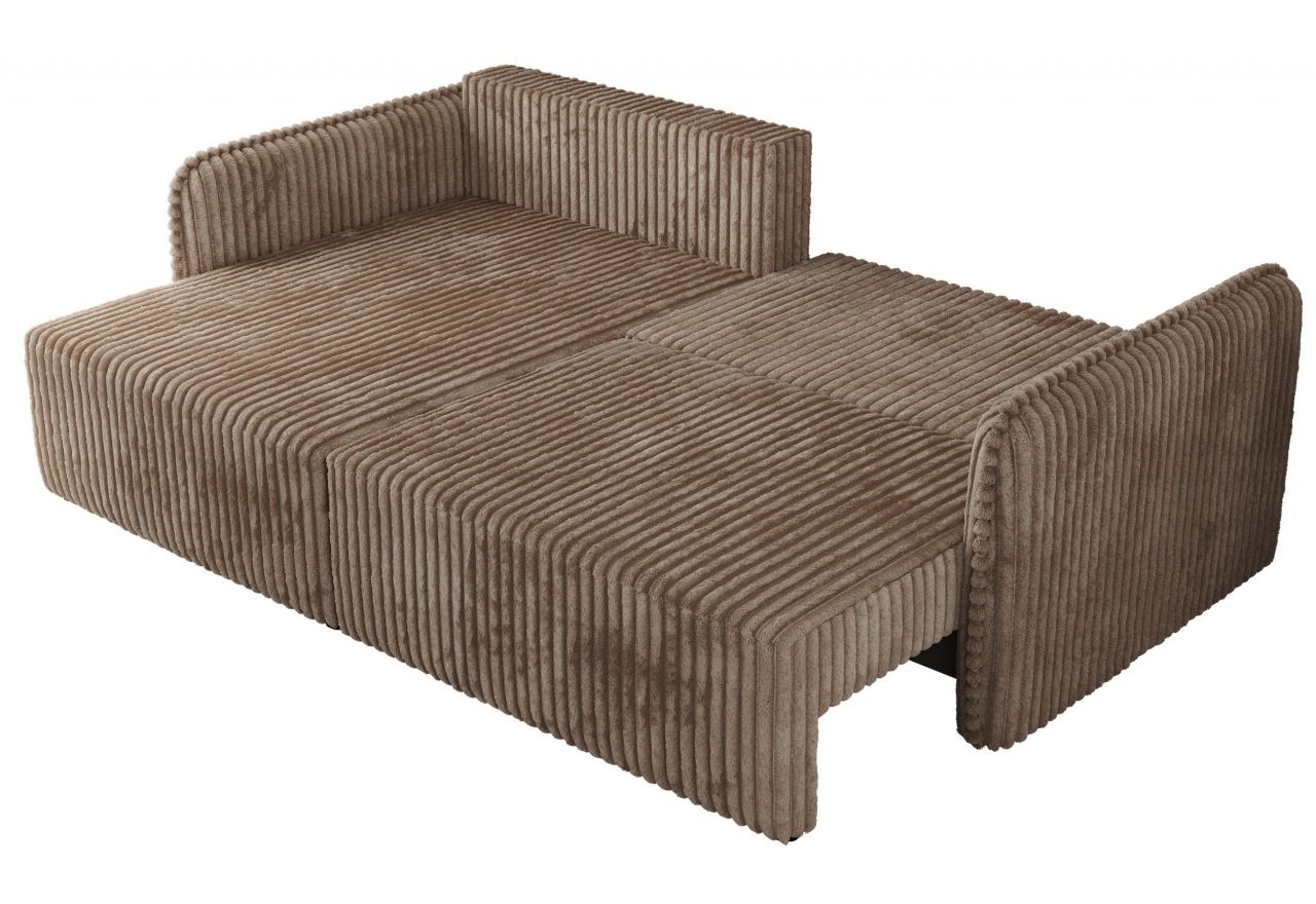 Narożnik MESTO L - strona lewa - brązowy, sztruks