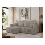 Narożnik MESTO L - strona lewa - jasnobrązowy, sztruks