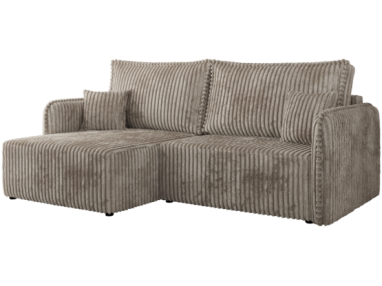 Narożnik MESTO L - strona lewa - jasnobrązowy, sztruks