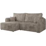 Narożnik MESTO L - strona lewa - jasnobrązowy, sztruks