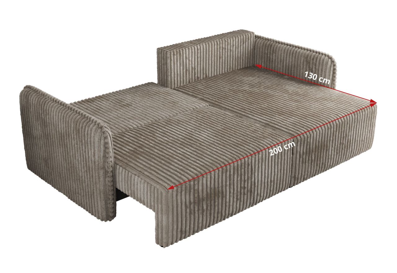 Narożnik MESTO L - strona lewa - jasnobrązowy, sztruks