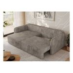 Narożnik MESTO L - strona lewa - jasnobrązowy, sztruks