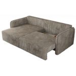 Narożnik MESTO L - strona lewa - jasnobrązowy, sztruks