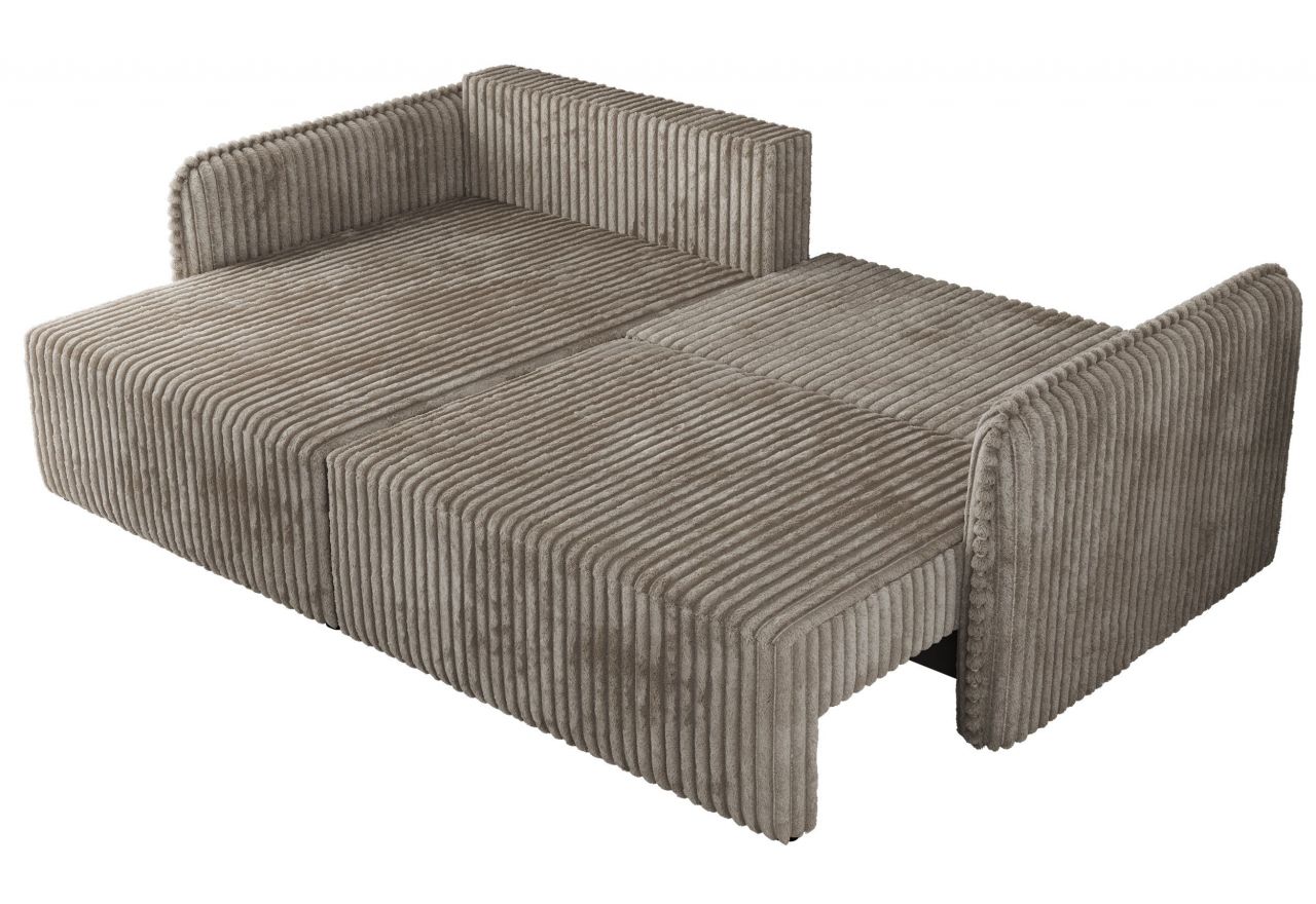 Narożnik MESTO L - strona lewa - jasnobrązowy, sztruks